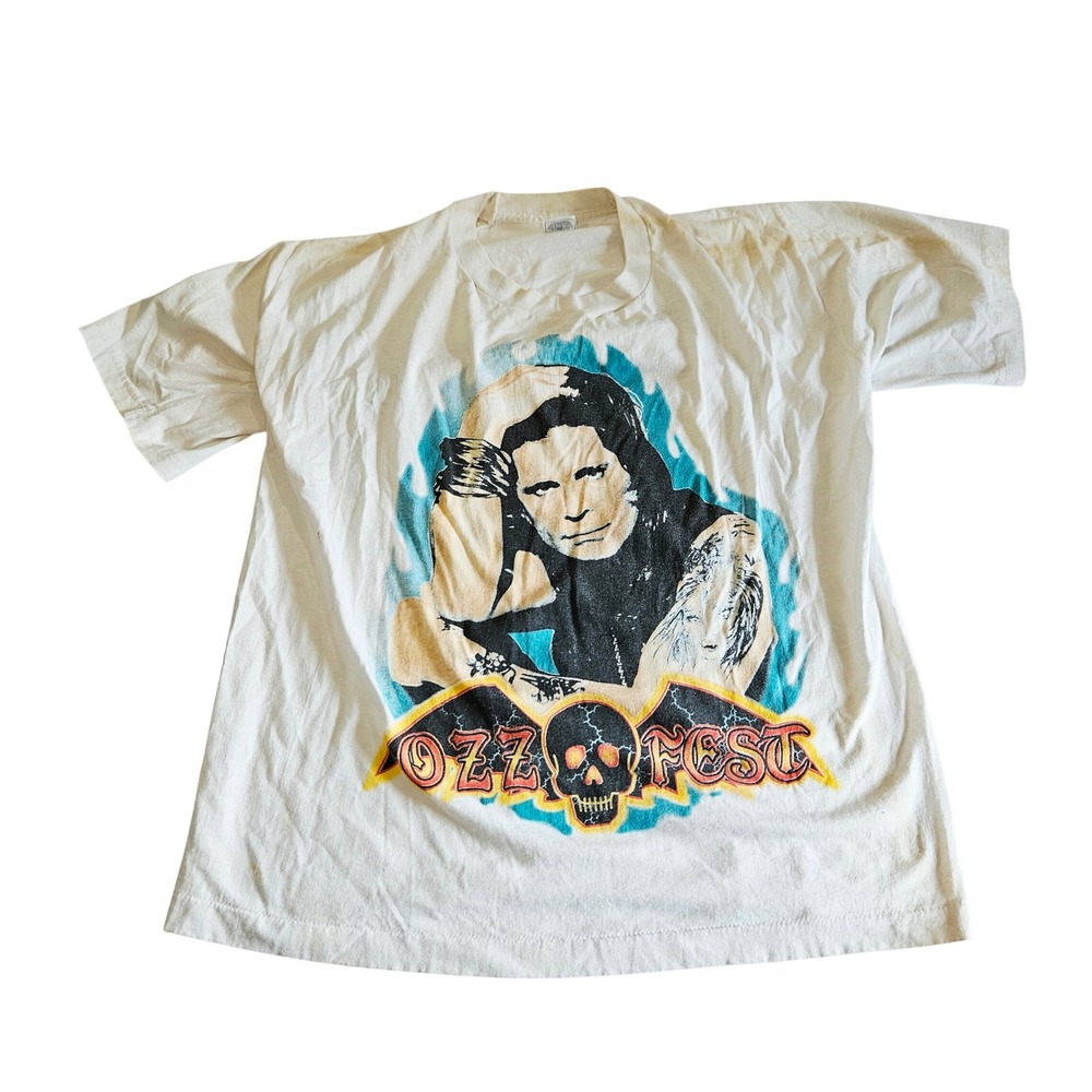 Vintage 1996 Ozzfest Tour Shirt Ozzy Osbourne Danzig Sepultura White XL USA Made